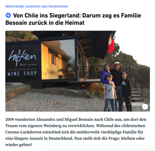 Weine von Chile ins Siegerland - Besoainweine